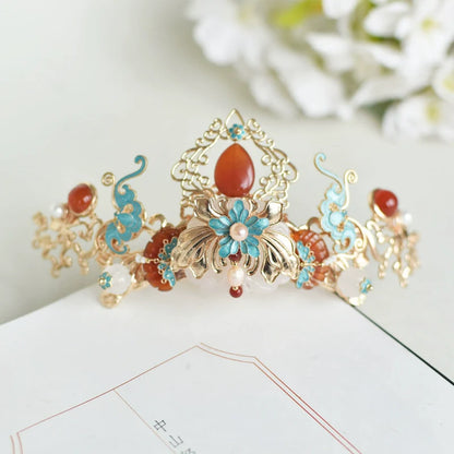 Hanfu Hair Accessories Set: Jade Butterfly Spring
