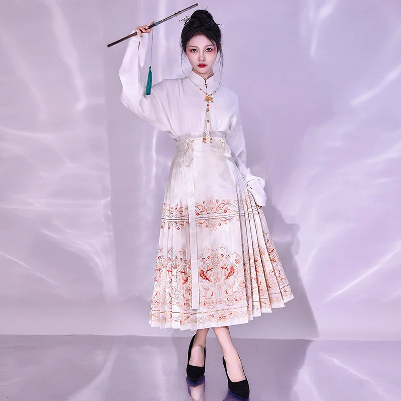 Ming Dynasty Modern Hanfu, Mamianqun, Auspicious Elephant 太平有象