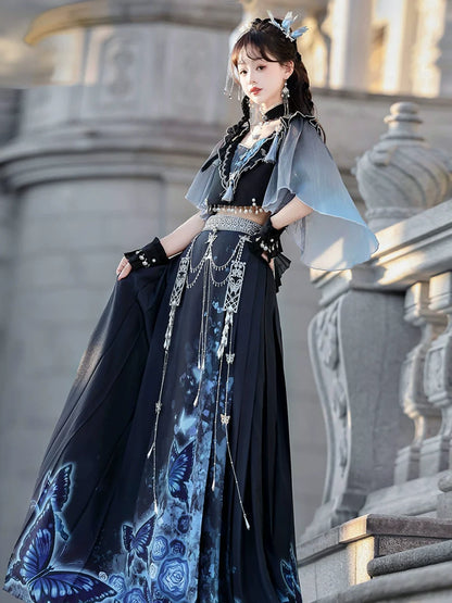 Qi Lolita Dunhuang Flying Fairy Style Costume, Night Assassin