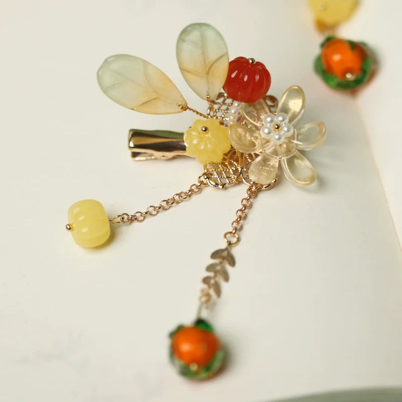 Hair Clip: Autumn Fruits