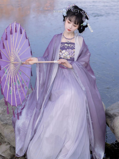 Mauve 桔梗 - Tang Dynasty Style Hanfu Dress Heziqun