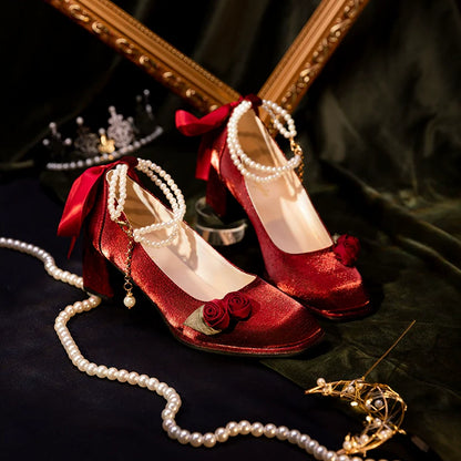 Rose - Retro Chinese Style Heels