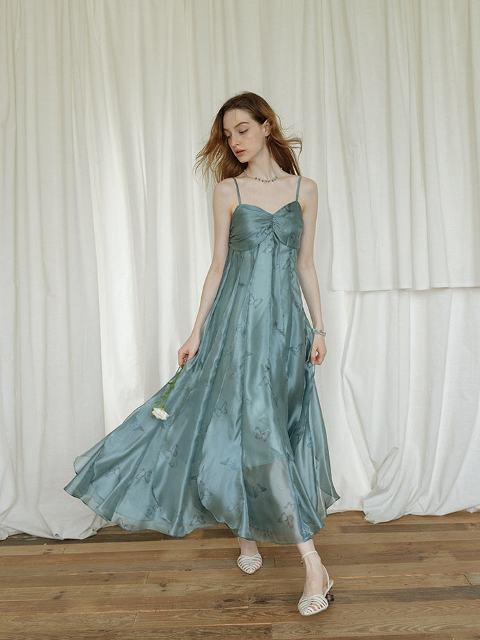 Butterfly Whisper Aqua Dress