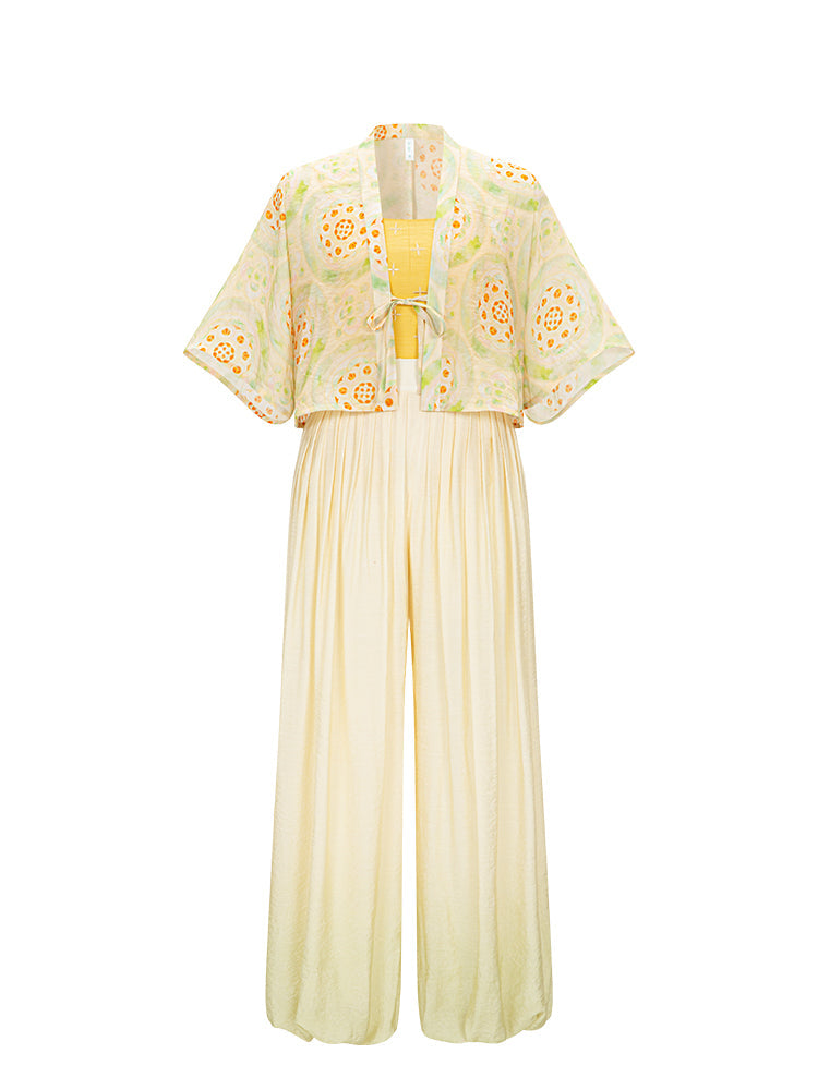 Pastoral Symphony 田园交响 - Tang Dynasty New Chinese Style Cotton Bloomers Outfit (Preorder)