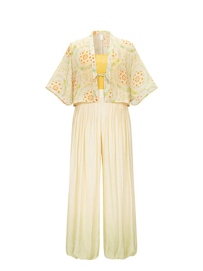 Pastoral Symphony 田园交响 - Tang Dynasty New Chinese Style Cotton Bloomers Outfit (Preorder)