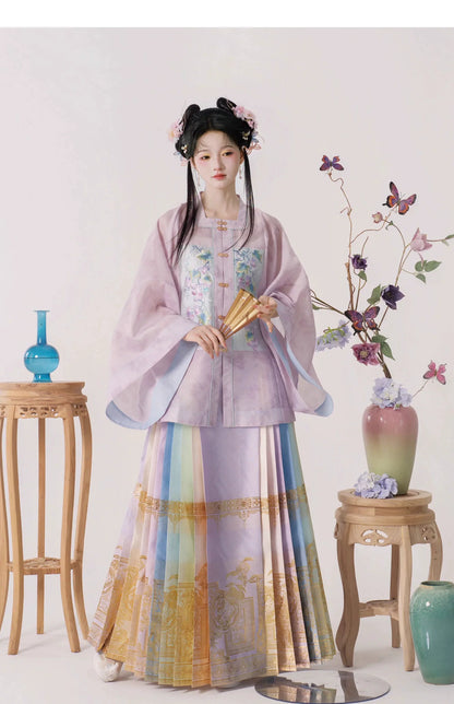 Ming Dynasty Hanfu, Aoqun, Twilight Rainbow (Preorder)