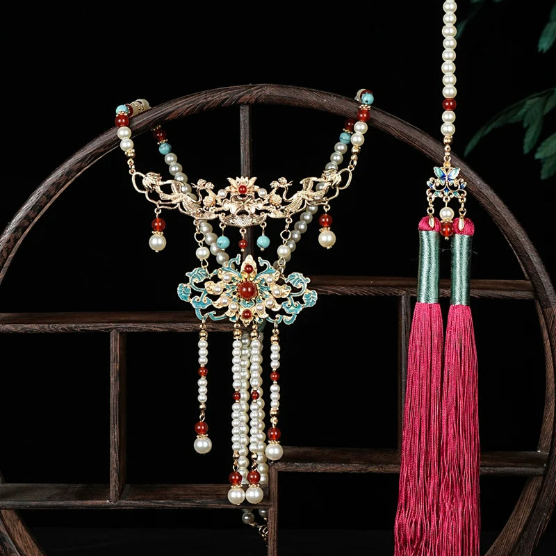 Crane Chinese Style Necklace