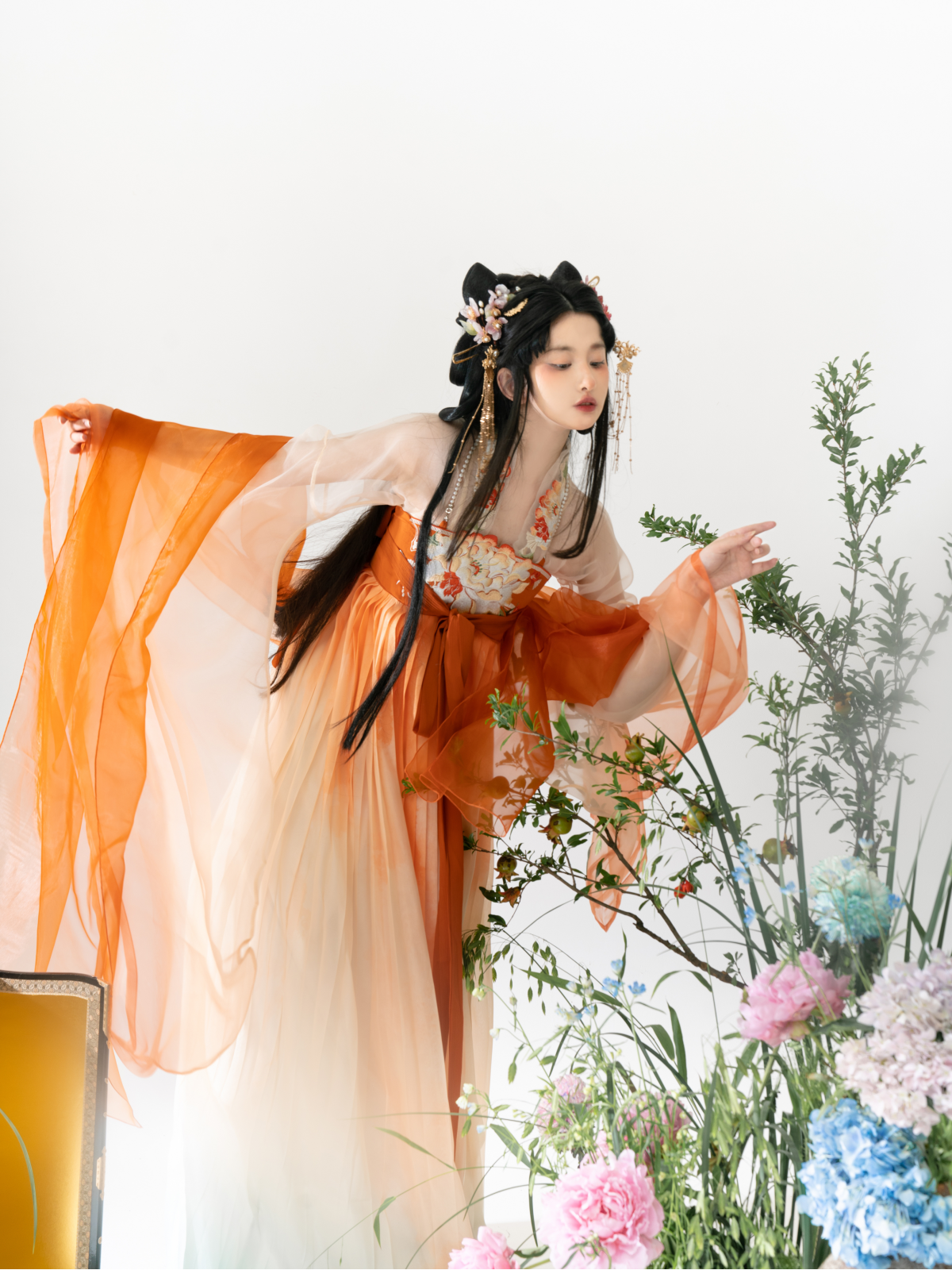 Orange Mint 橘香 - Tang Dynasty Style Hanfu Dress Heziqun