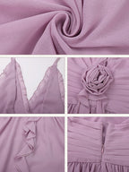 Lilac Rose Cascade Chiffon Dress