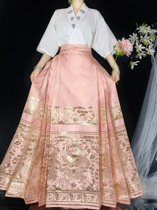 Sweet Romance - New Chinese Style Ming Dynasty Hanfu Matching Set