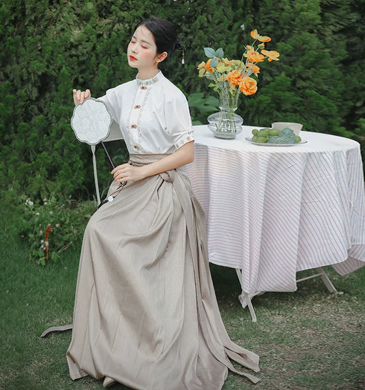 Aileen - New Chinese Style Ming Dynasty Hanfu Matching Set