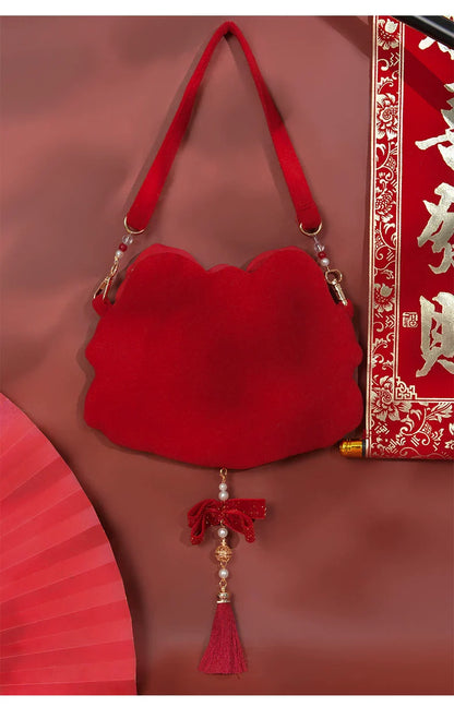 Golden Snake Hanfu Embroidery Handbag for Women