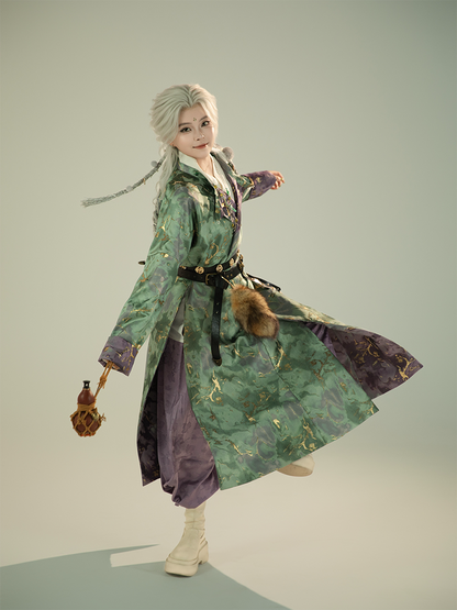 Tang Dynasty Hanfu Robe - Perilla Leaves 紫苏叶子