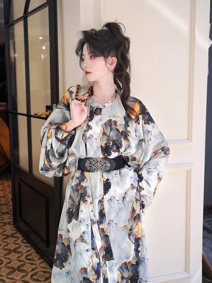 Tang Dynasty Hanfu Robe - Midsummer 盛夏 (Preorder)