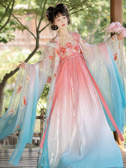 Flying Flower 飞花令 - Tang Dynasty Style Hanfu Dress Heziqun