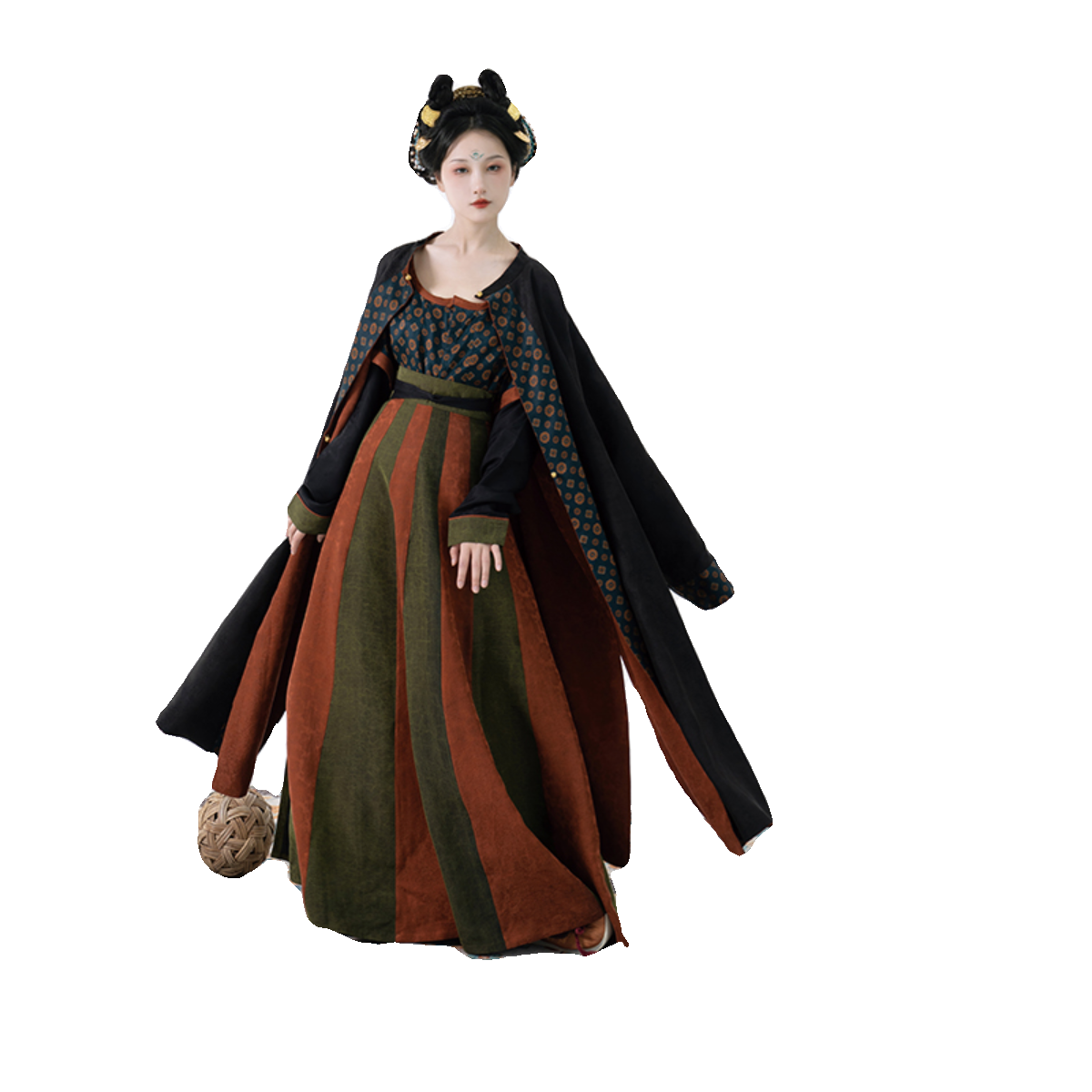 Autumn 裳秋 - Tang Dynasty Style U-shaped Collar 100% Silk Qiyao Ruqun (Preorder)