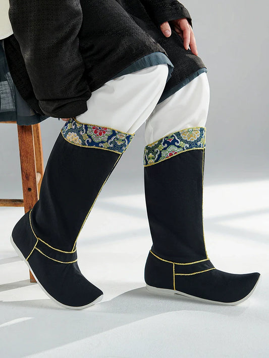 Patterned - Chinese Style Hanfu Boots for Men & Women