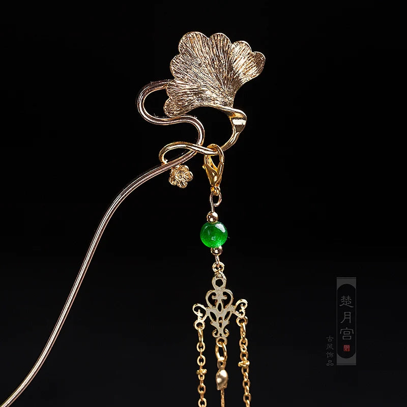 Long Tassels Hair Stick: Ruyi