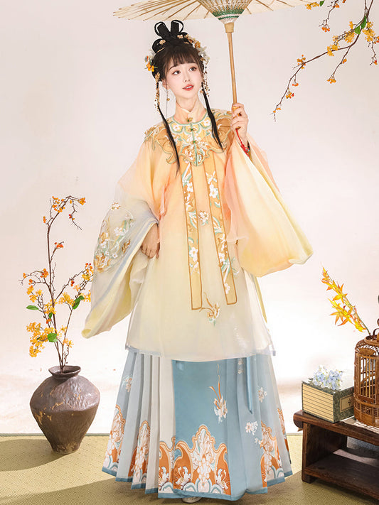 Outer Clouds 云外镜 - Cloud Collar & Mamianqun Ming Dynasty Hanfu Set