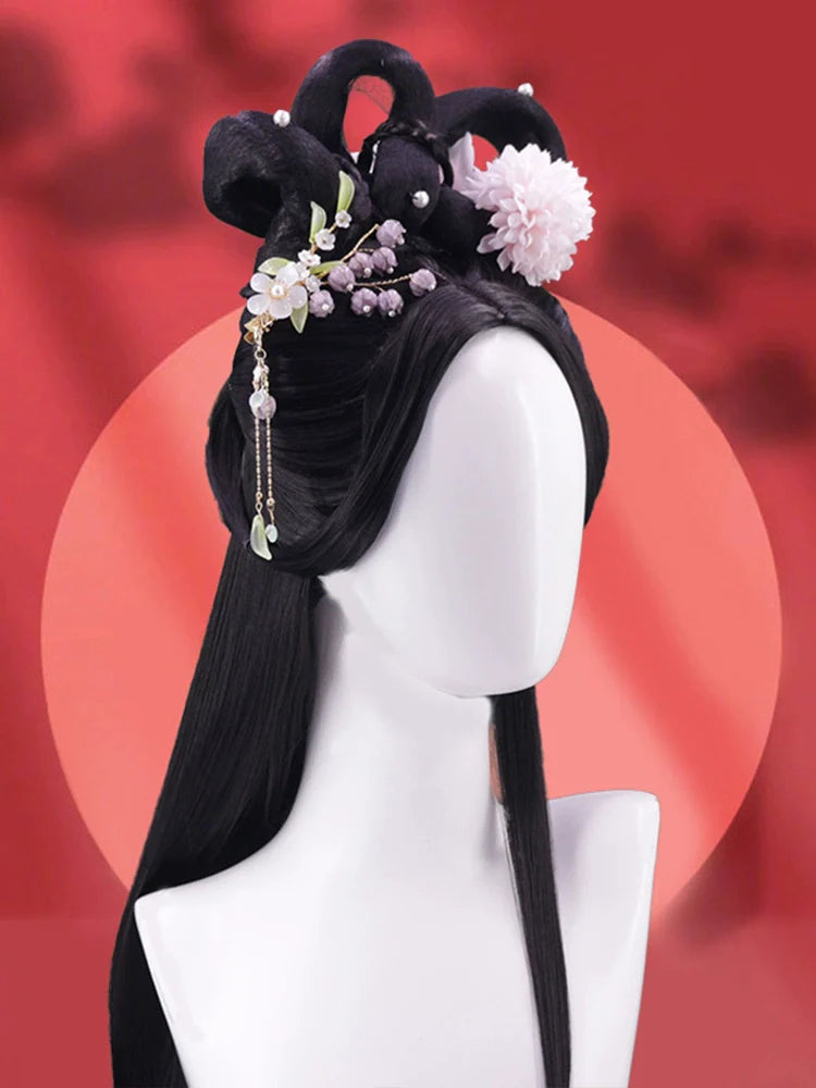 Jade Stream - Tang Dynasty Chinese Style Hair Wig for Hanfu