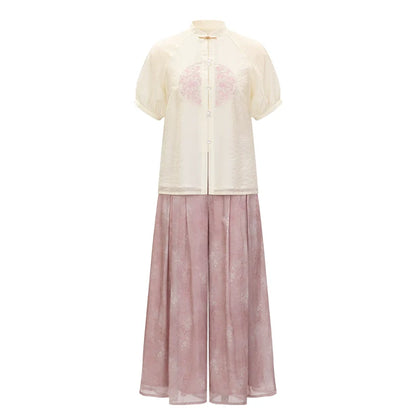 Ming Dynasty x Modern Hanfu: Summer Mist 粉雾花影 (Preorder)