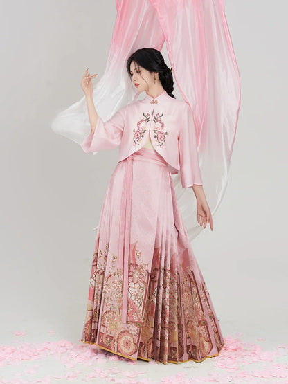 Ming Dynasty JX3 Inspired Modern Hanfu, Burning Peach 桃灼 (Preorder)