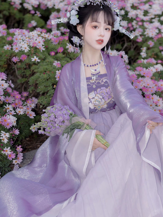 Mauve 桔梗 - Tang Dynasty Style Hanfu Dress Heziqun