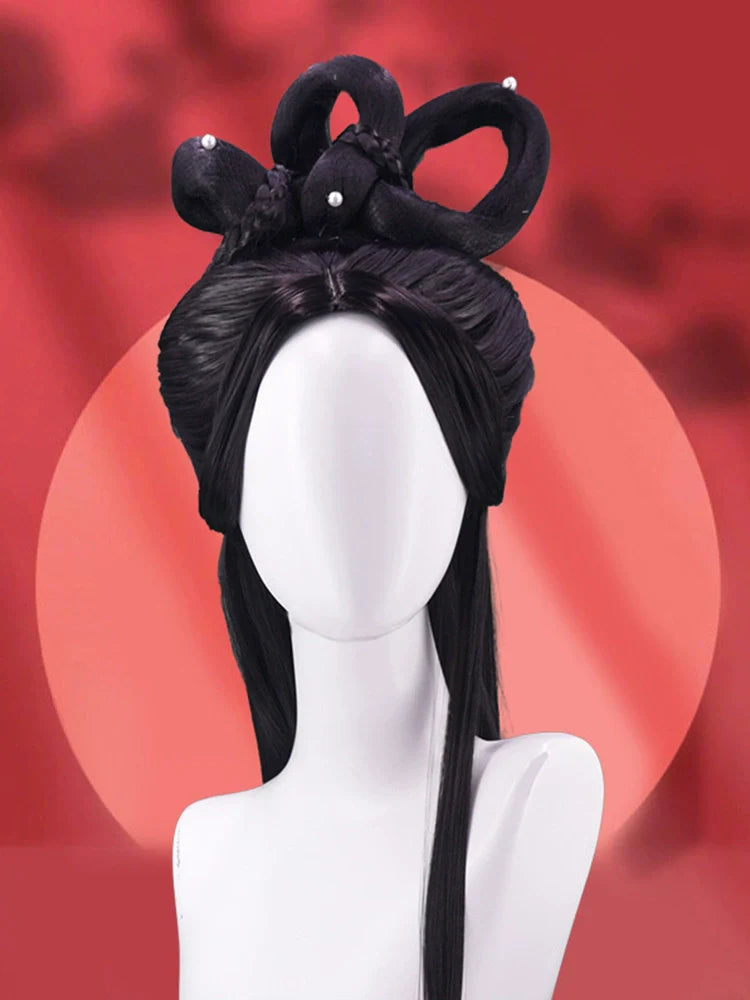Jade Stream - Tang Dynasty Chinese Style Hair Wig for Hanfu