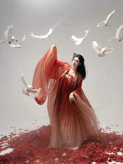 Red Sakura 红樱 - Tang Dynasty Style Qixiong Ruqun