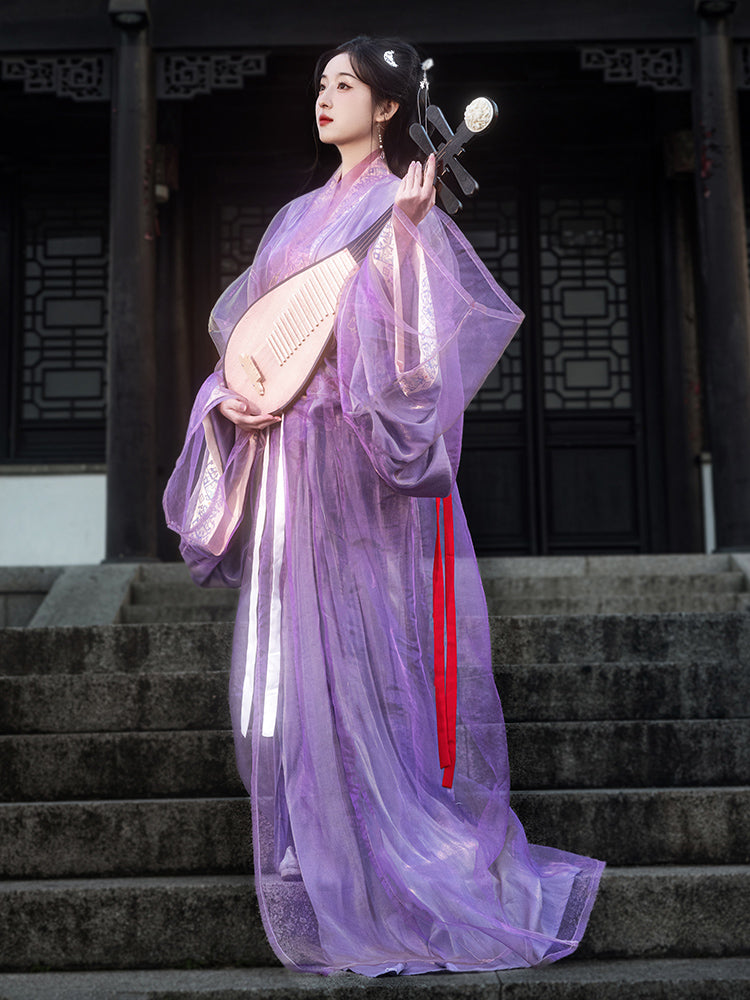 Amethyst - Warring States and Han Dynasty Straight Hem Robe