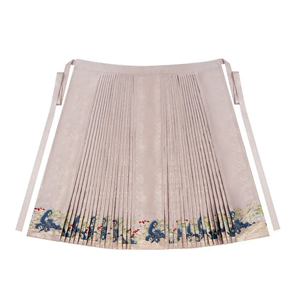 Song Dynasty Silk Hanfu, Mamianqun, Winter Fox 柔嘉 (Preorder)