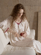 Vintage Rose Ruffle Nightgown