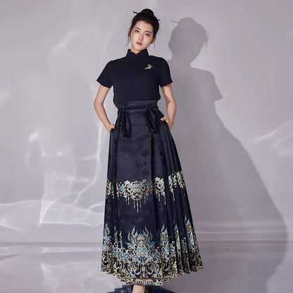 Ming Dynasty Modern Hanfu, Mamianqun, Phoenix Crown 凤冠 (Preorder)