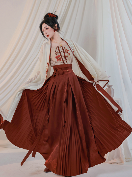 Scarlet Lamp 赤玉盏 - New Chinese Style Song Dynasty Hanfu (Preorder)