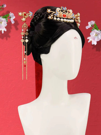 Beautiful and Dainty - Ming Dynasty Chinese Style Hair Wig for Hanfu