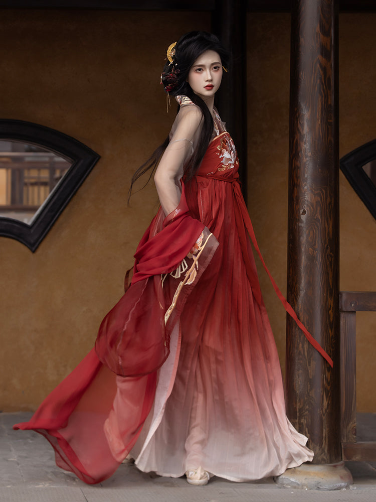 Peony 牡丹国色 - Tang Dynasty Style Hanfu Dress Heziqun