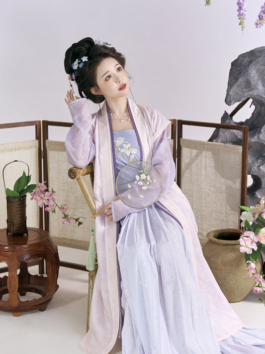 Lilac Rain 丁香雨 - Song Dynasty Style Qiyao Ruqun Hanfu (Preorder)