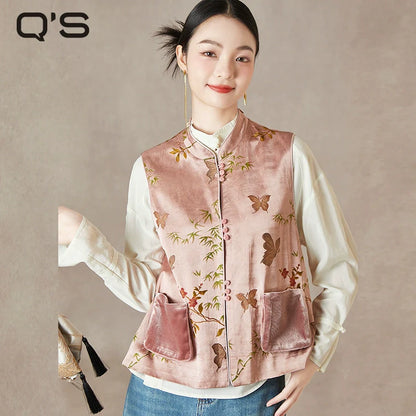Poet - New Chinese Style Jacquard Women Vest