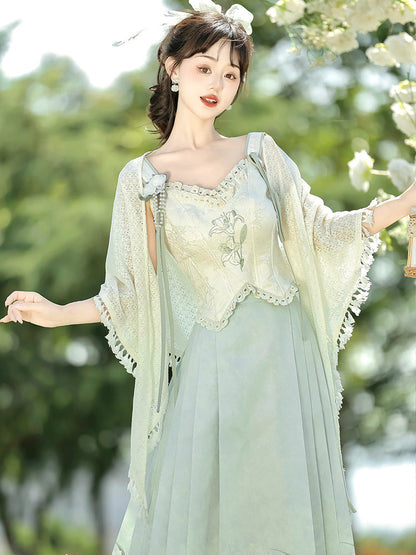 Spring Lyrics 春叙 - New Chinese Style Ming Dynasty Style Bustier and Mamianqun