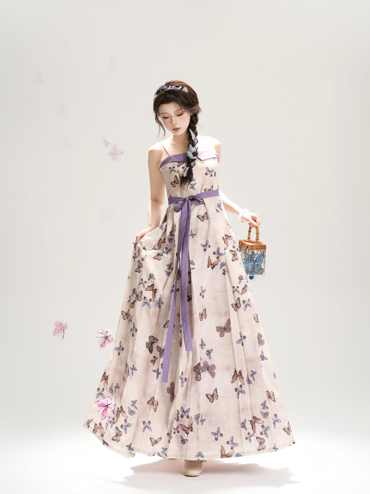 Asks Butterfly 问蝶 - Song Dynasty Modern Hanfu Dress for Spring and Summer (Preorder)