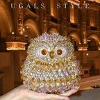 Rhinestone Owl Evening Clutch Bag
