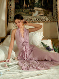 Lilac Rose Cascade Chiffon Dress