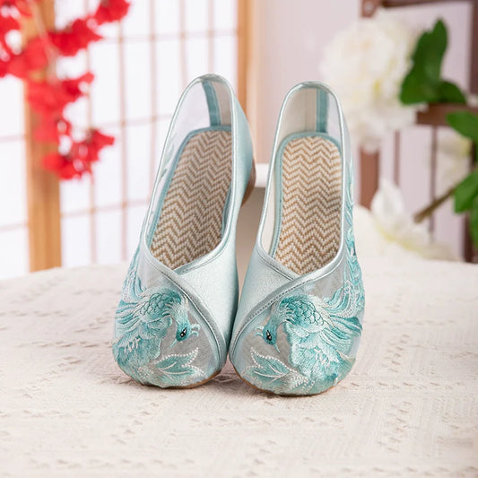 Clara - Embroidered Sheer Chinese Style Shoes