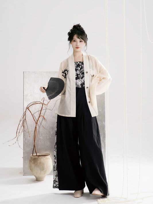 Friday Evening 晚五 - Modern Song Dynasty Summer Casual Hanfu Outfit (Preorder)