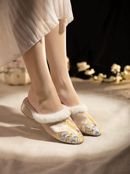 Qiyan - Embroidered Slip-On Shoes for Cheongsam
