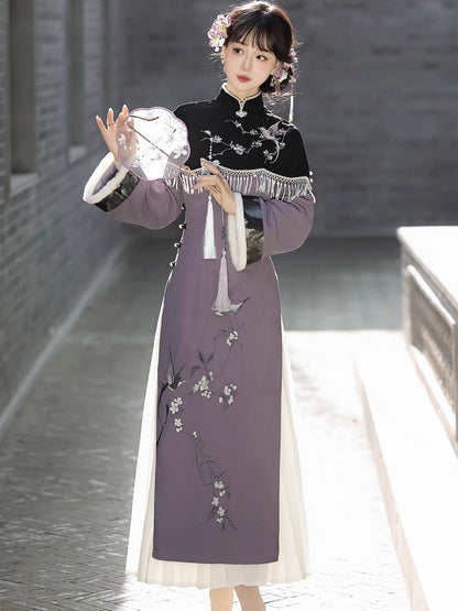 Swallow's Returns 闻燕归 - New Chinese Style Modern Cheongsam Dress
