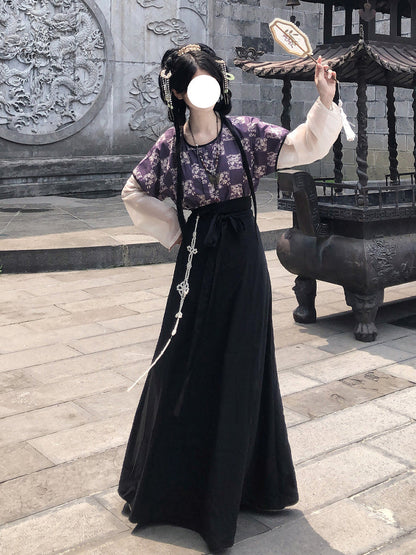 Amethyst Rich Flowers 有钱花 - Plus Size Tang Dynasty Hanfu
