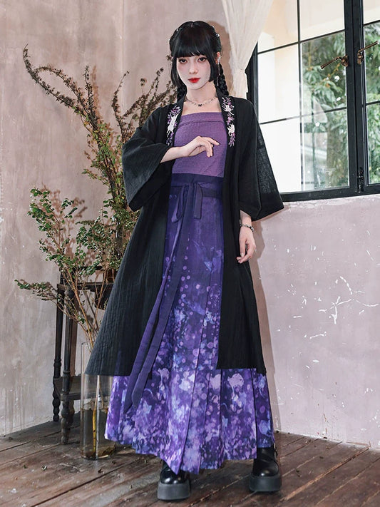 Drama Spring 戏春绡 - New Chinese Style Summer Printed Mamianqun