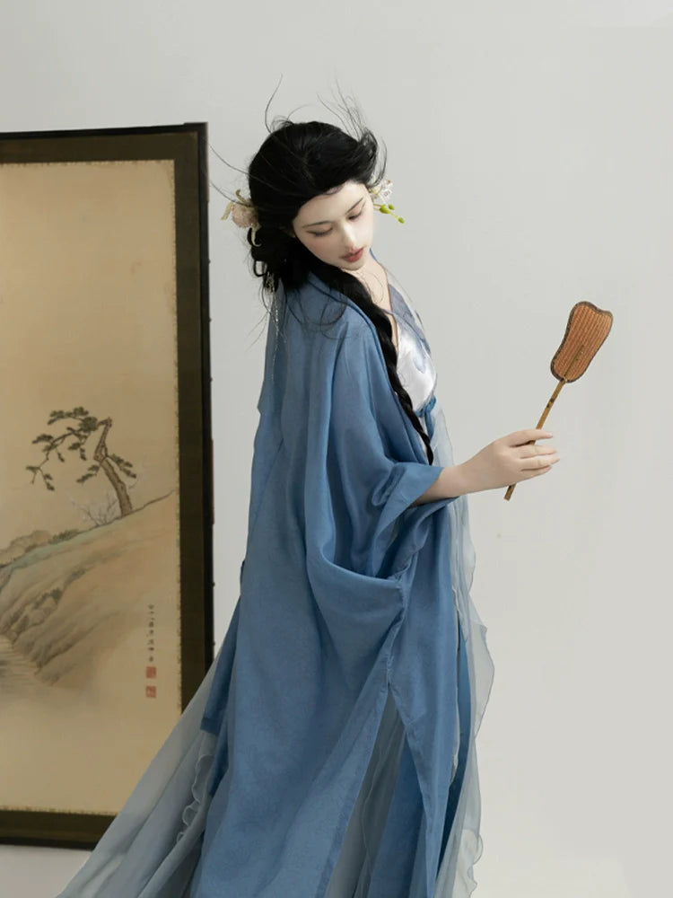 Blue Kite - Song Dynasty New Chinese Style Hanfu Dress