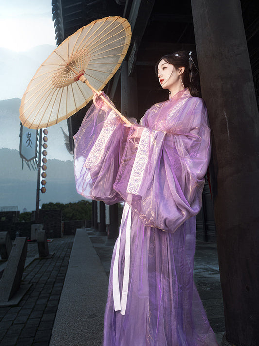 Amethyst - Warring States and Han Dynasty Straight Hem Robe